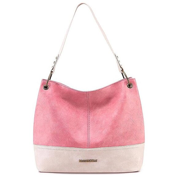 Hobo Bag Purses and Handbags for Women Top Handle Handbags with Zip A-pink